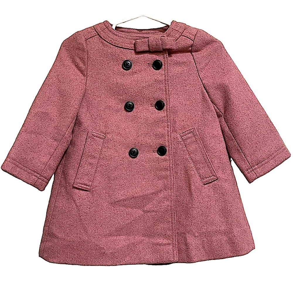 Edgehill Collection Classic Double Breasted Wool Blend Quiet Luxury Coat 18 M
